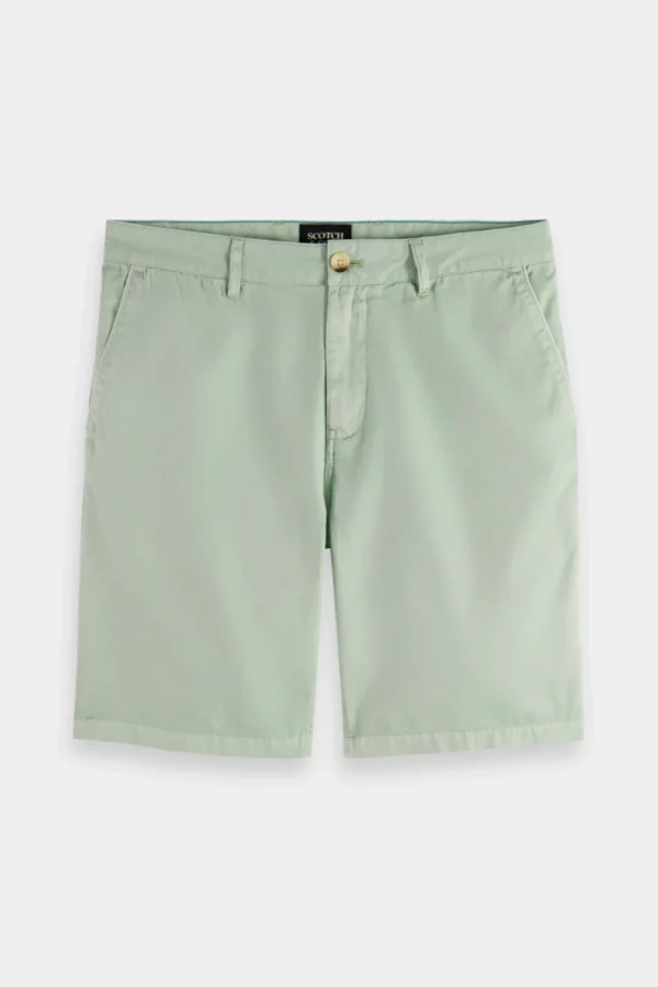 Shorts-SCOTCH & SODA STUART GARMENT DYED SHORT SEAFOAM