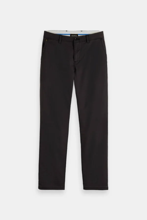 Pants-SCOTCH & SODA STUART SLIM FIT CHINO ANTHRACITE