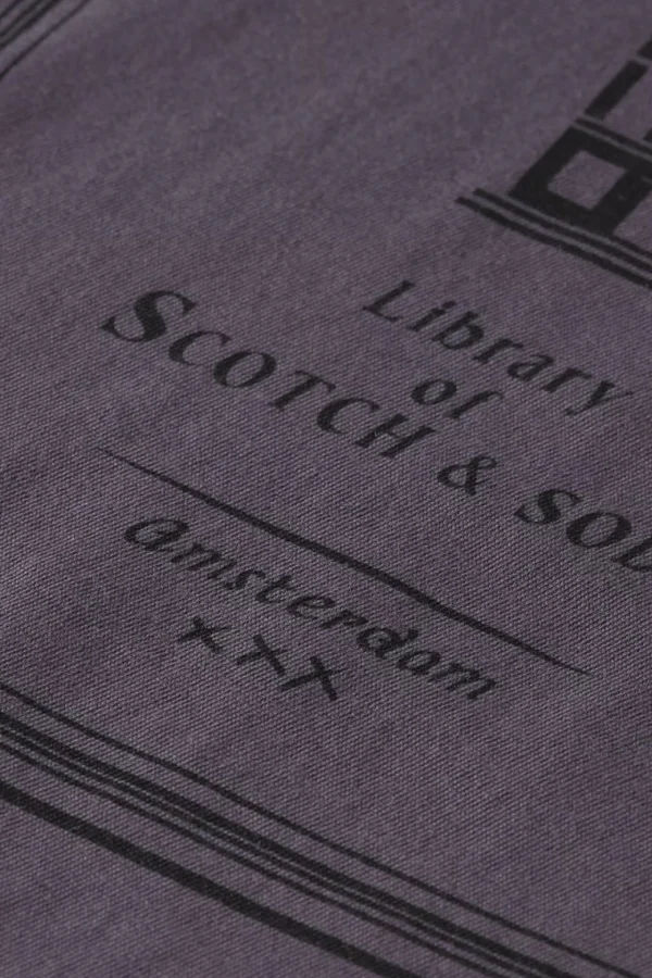 Tees & Tanks-SCOTCH & SODA THE BOOK PRINTED T-SHIRT MOODY GREY