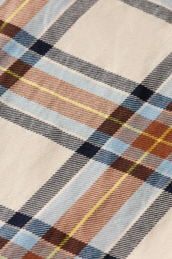 Shirts-SCOTCH & SODA YARN DYED FLANNEL CHECK SHIRT BEIGE