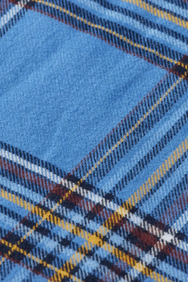 Shirts-SCOTCH & SODA YARN DYED FLANNEL CHECK SHIRT BLUE