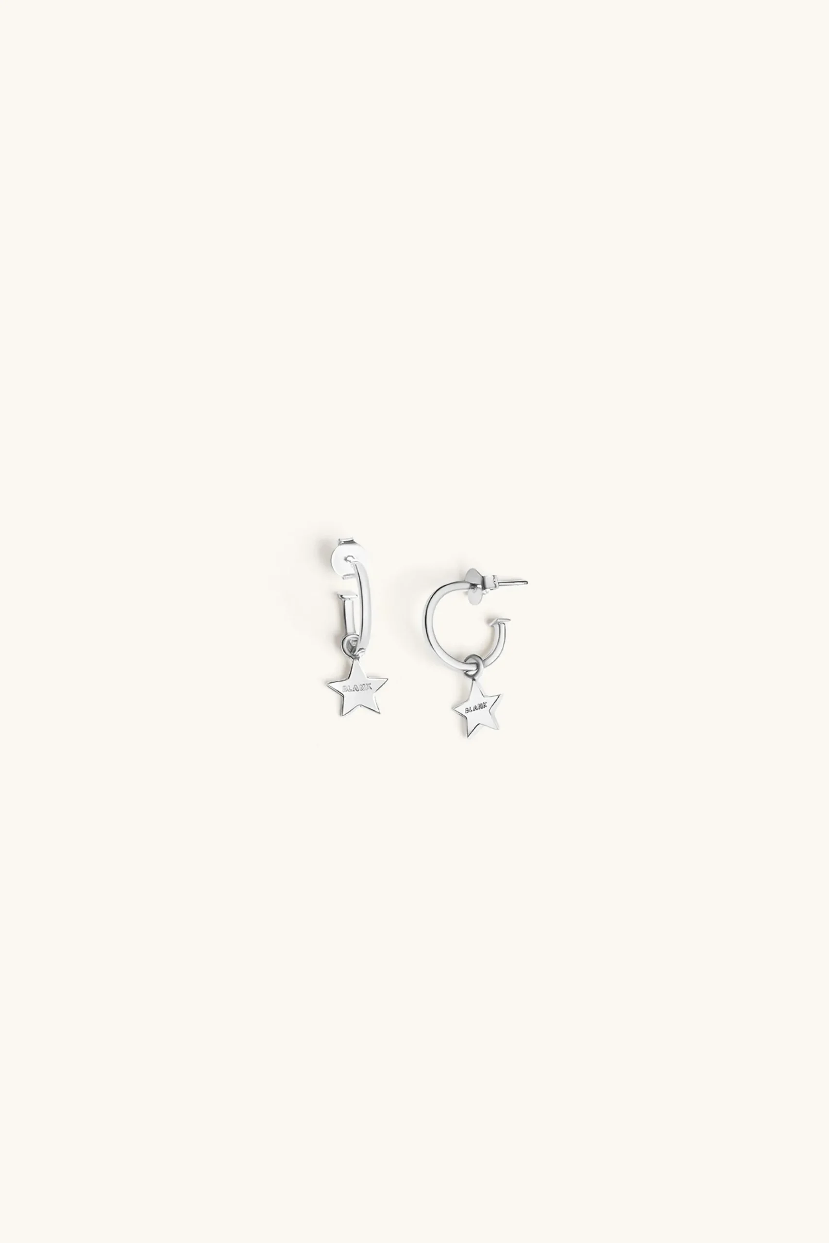 star_hoop_earrings_1.webp 925 Sterling Silver | Jewellery-BLANK SPACE. STAR HOOP EARRINGS