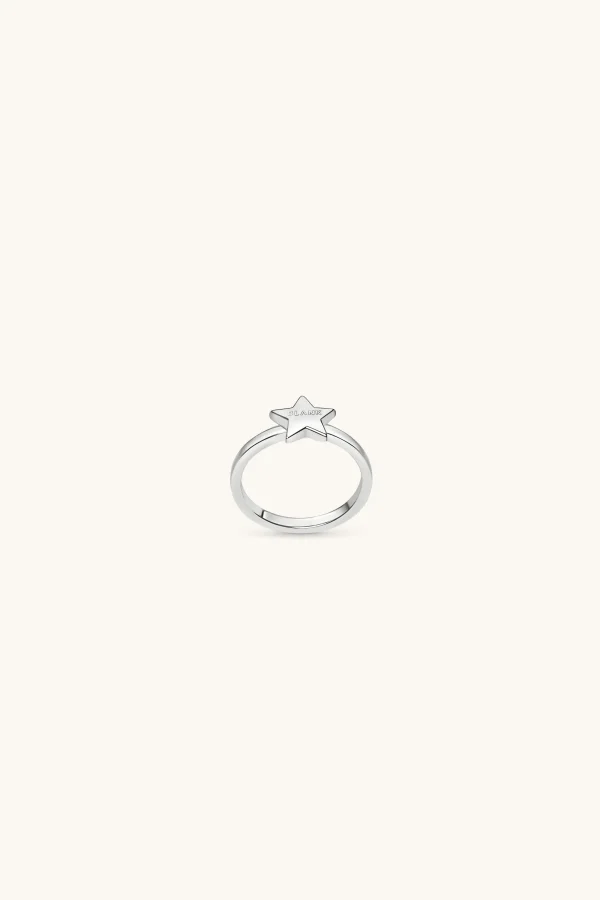 925 Sterling Silver | Jewellery-BLANK SPACE. STAR STACKER RING
