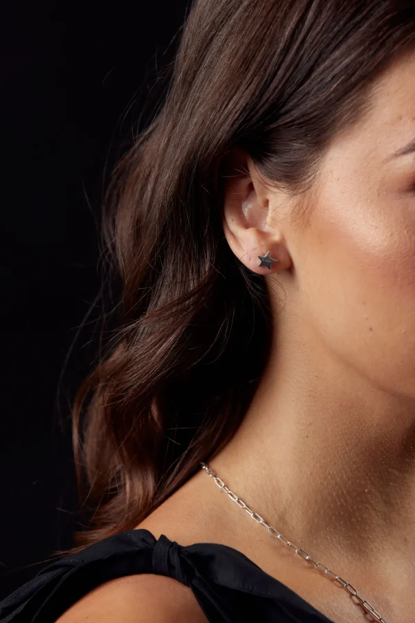 925 Sterling Silver | Jewellery-BLANK SPACE. STAR STUD EARRINGS