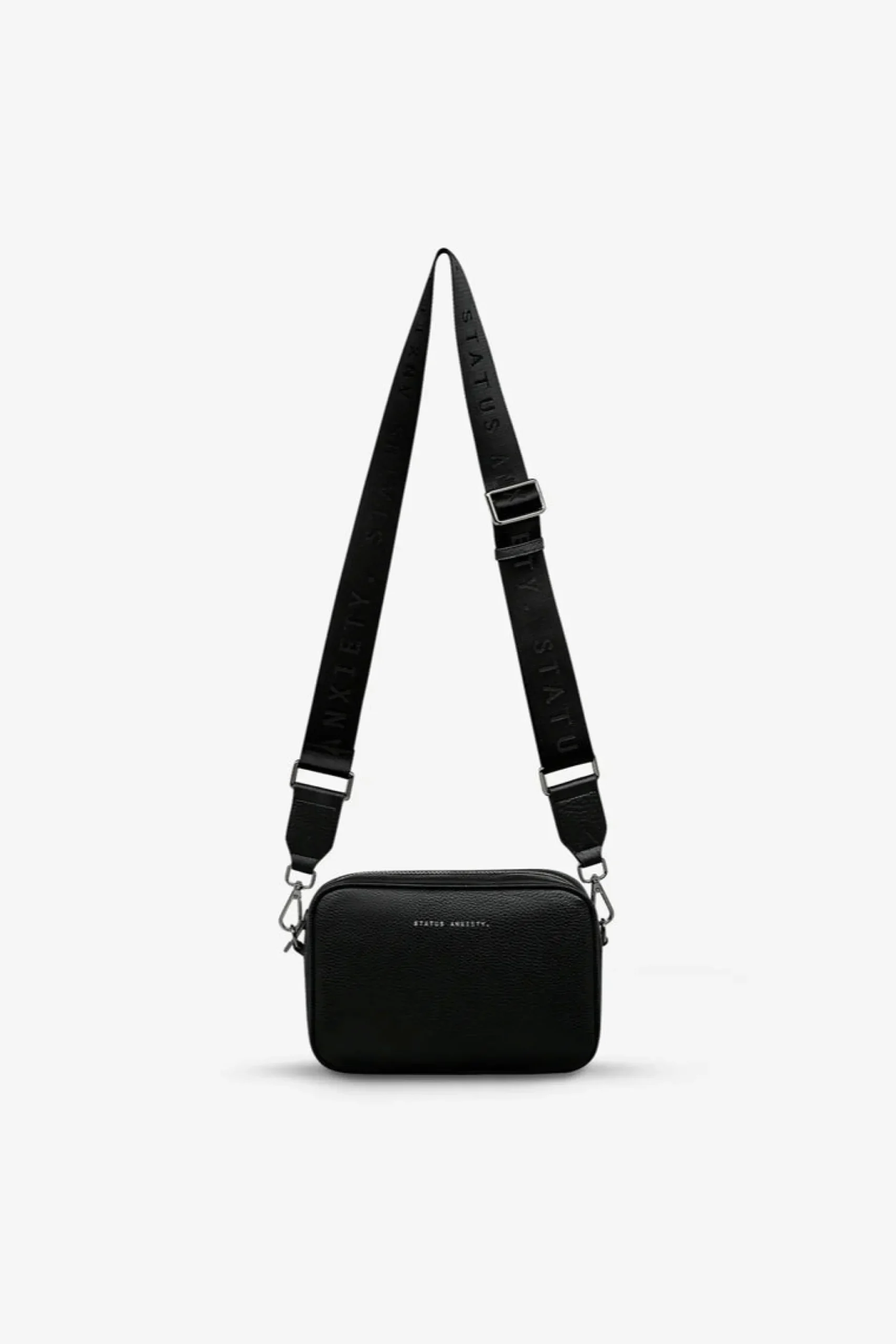 status_anxiety_plunder_wi_0-4.webp Bags & Wallets-STATUS ANXIETY. PLUNDER WITH WEBBED STRAP BLACK