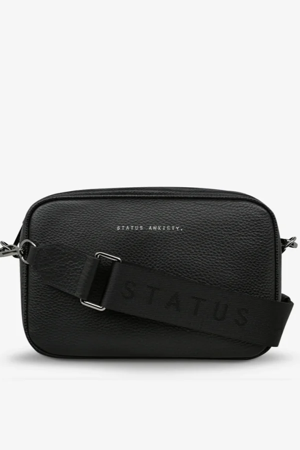 Bags & Wallets-STATUS ANXIETY. PLUNDER WITH WEBBED STRAP BLACK