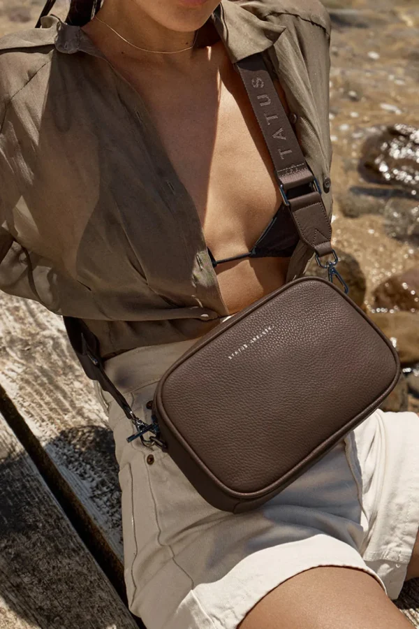 Bags & Wallets-STATUS ANXIETY. PLUNDER WITH WEBBED STRAP COCOA