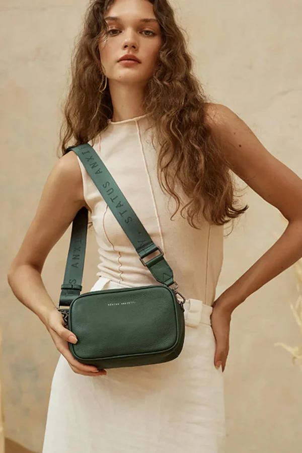 Bags & Wallets-STATUS ANXIETY. PLUNDER WITH WEBBED STRAP GREEN