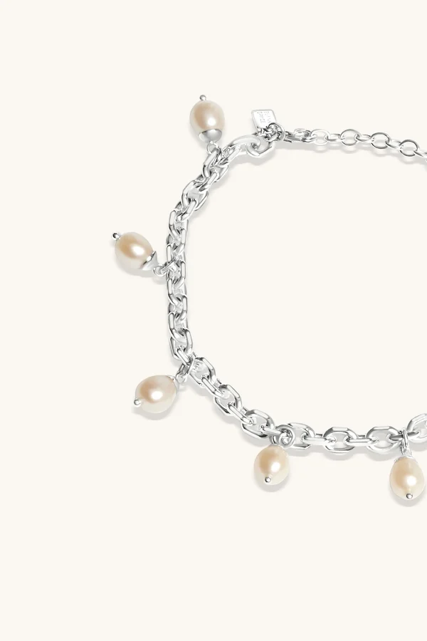 Freshwater Pearls | 925 Sterling Silver-BLANK SPACE. STRING OF PEARLS BRACELET