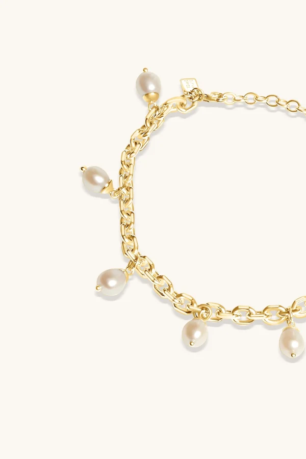 18Kt Gold Plated | Freshwater Pearls-BLANK SPACE. STRING OF PEARLS BRACELET 18KT GOLD