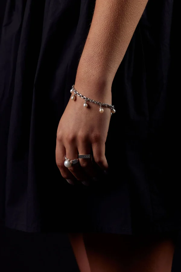 Freshwater Pearls | 925 Sterling Silver-BLANK SPACE. STRING OF PEARLS BRACELET