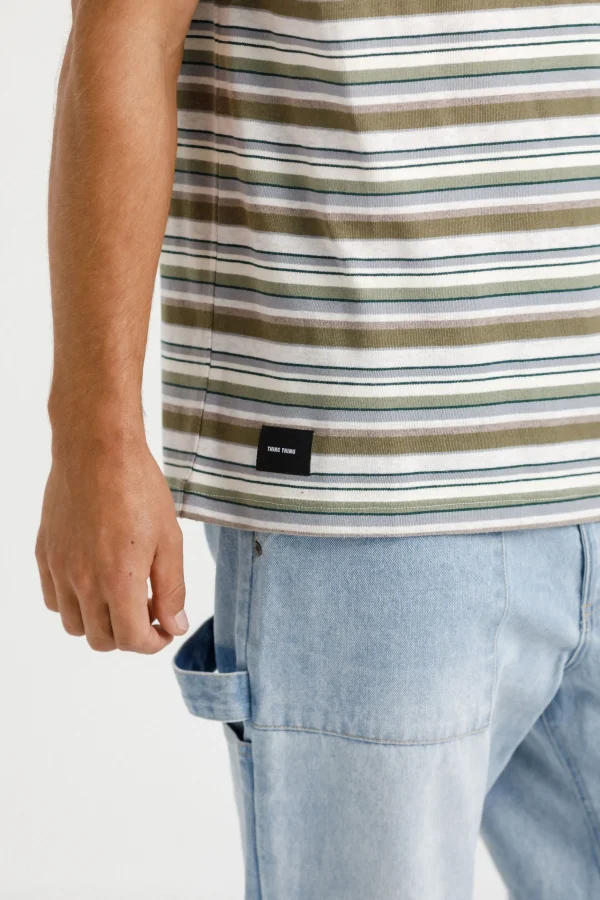 Tees & Tanks-THING THING AMPLE TEE EARTH STRIPE