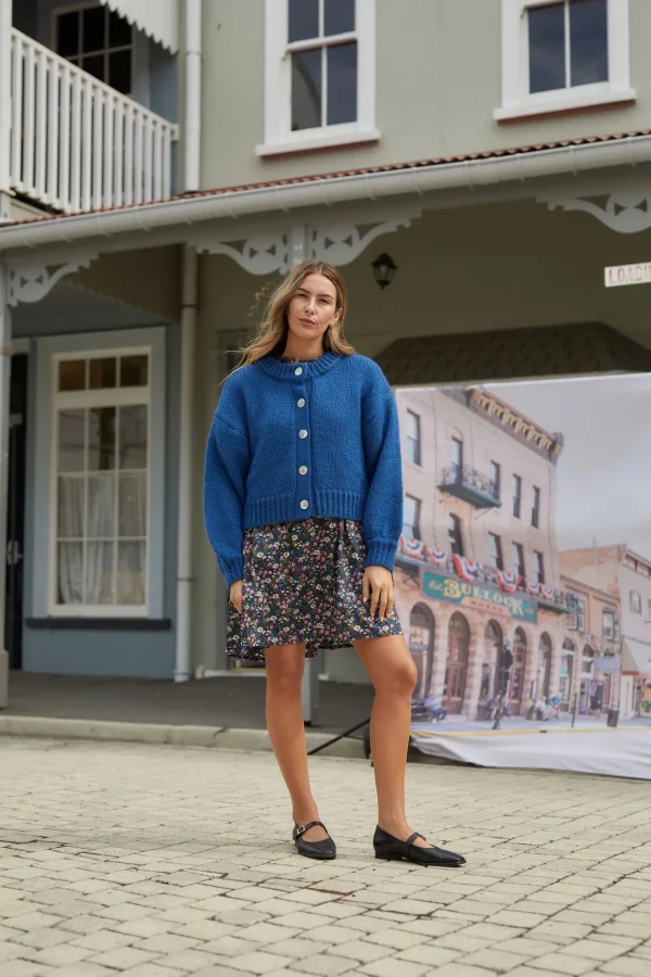 Sweaters & Knitwear-THING THING CLEO CARDIGAN COBALT