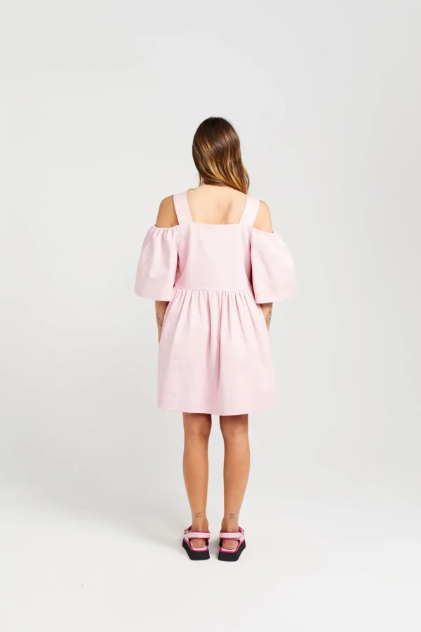 Dresses-THING THING CUT OFF DRESS CANDY FLOSS