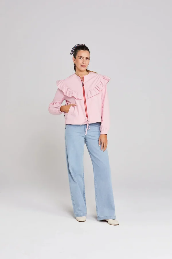 Coats & Jackets-THING THING FLOUNCE JACKET SOFT PINK