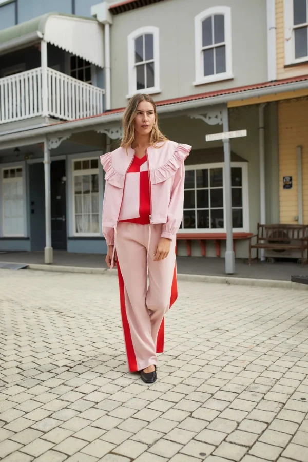 Coats & Jackets-THING THING FLOUNCE JACKET SOFT PINK