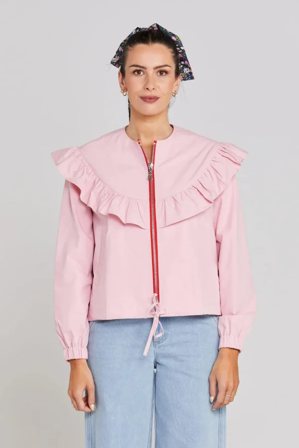 Coats & Jackets-THING THING FLOUNCE JACKET SOFT PINK