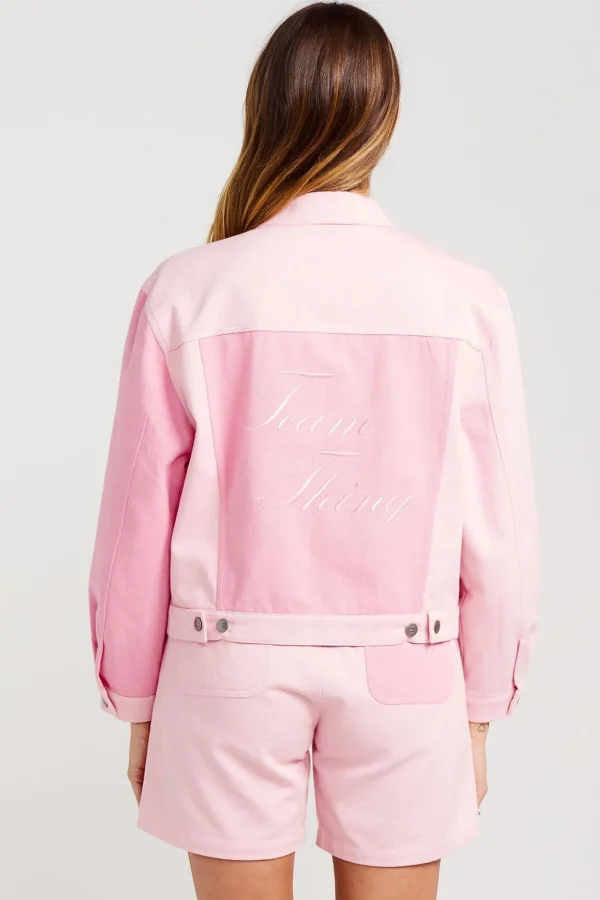 Coats & Jackets-THING THING LEAGUE JACKET CANDY FLOSS