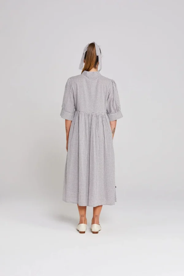 Dresses-THING THING NIGHTFALL DRESS MIDNIGHT CHECKERS