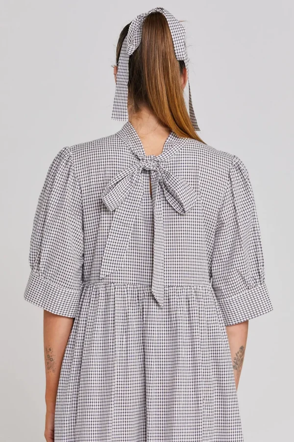 Dresses-THING THING NIGHTFALL DRESS MIDNIGHT CHECKERS