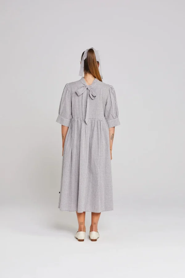 Dresses-THING THING NIGHTFALL DRESS MIDNIGHT CHECKERS