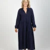 Dresses-THING THING PARADISE DRESS NAVY CHECK