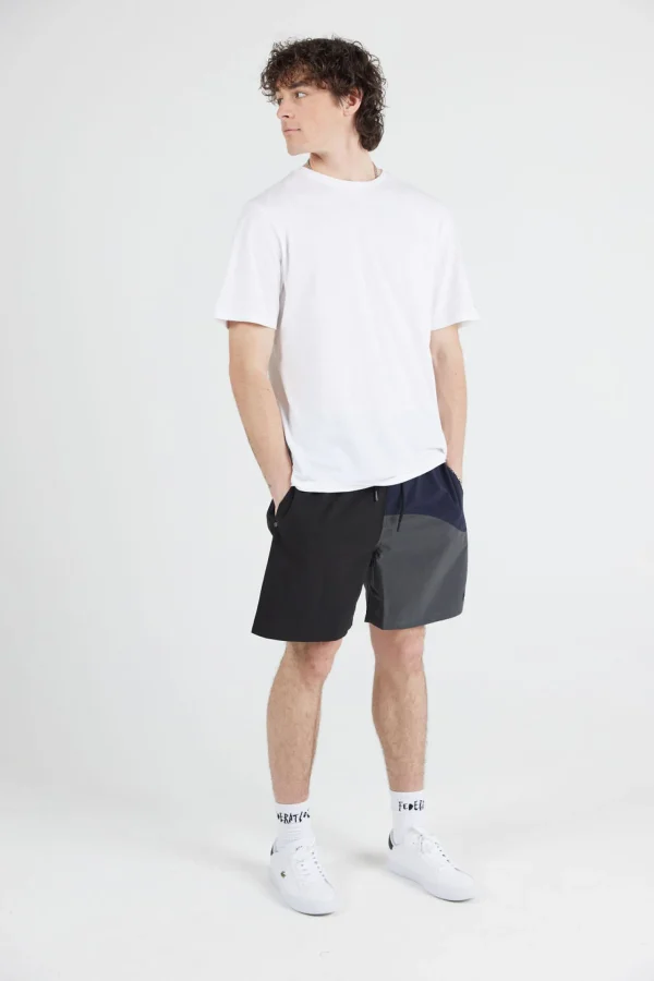 Shorts-THING THING WAVY BEACH SHORT - BLACK/CHARCOAL/NAVY