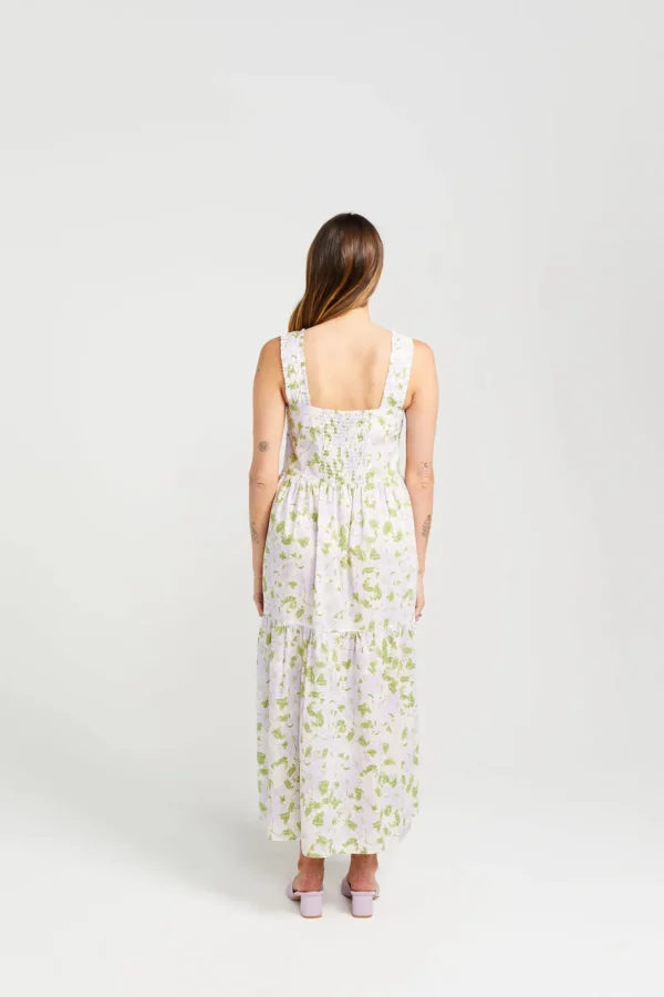Dresses-THING THING ZIGGY-ZAG DRESS PAINTED GARDEN