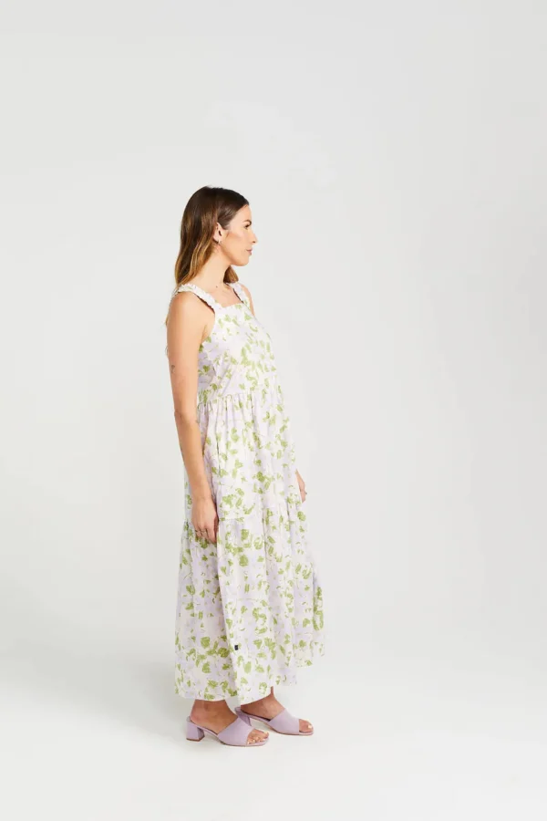 Dresses-THING THING ZIGGY-ZAG DRESS PAINTED GARDEN