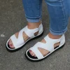 Footwear-TOP END ADUSA SANDAL WHITE LEATHER
