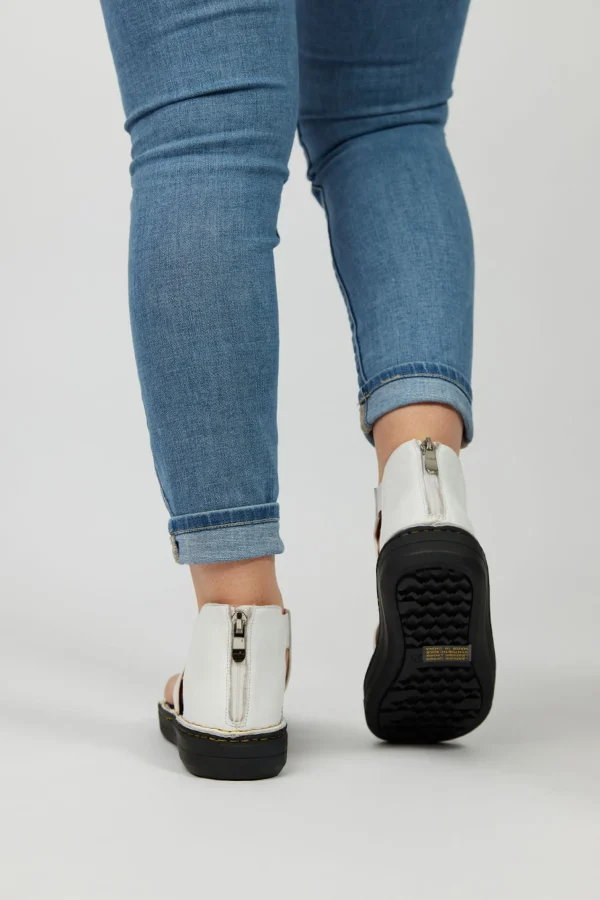 Footwear-TOP END ADUSA SANDAL WHITE LEATHER