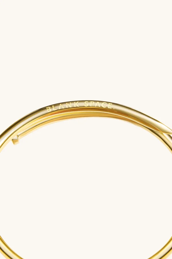 18Kt Gold Plated | Jewellery-BLANK SPACE. TWISTED NAIL BANGLE 18KT GOLD