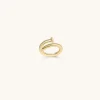 18Kt Gold Plated | Jewellery-BLANK SPACE. TWISTED NAIL RING 18KT GOLD