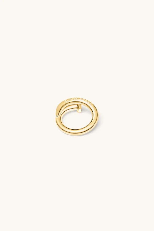 18Kt Gold Plated | Jewellery-BLANK SPACE. TWISTED NAIL RING 18KT GOLD