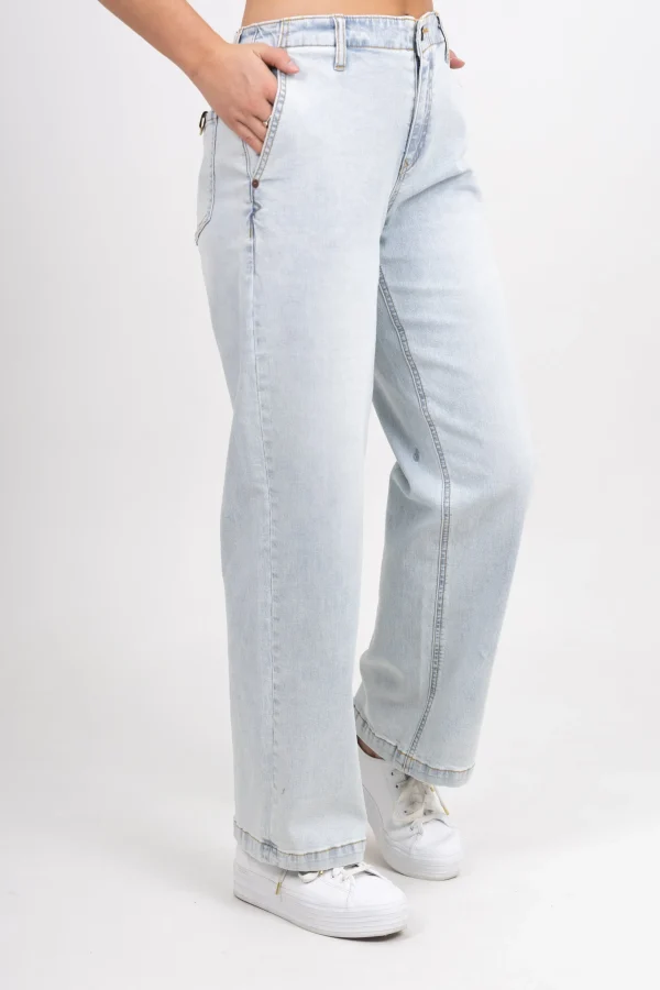 Denim-VOLCOM 1991 STONED LOW RISE JEAN ALLOVER STONE LIGHT