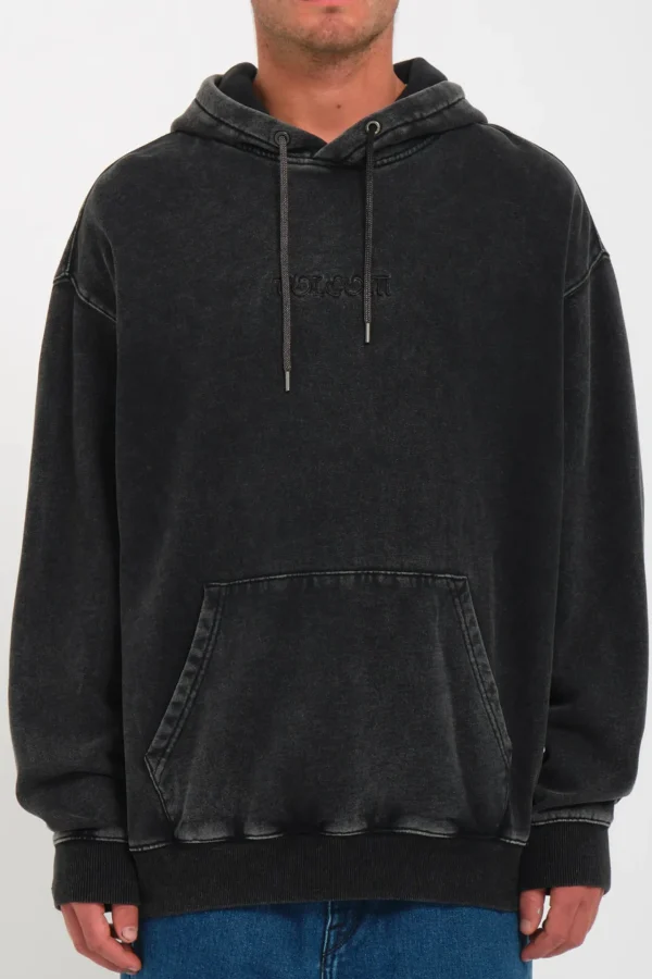 Sweaters & Knitwear-VOLCOM ACID WALL PULLOVER HOOD - BLACK