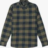 Shirts-VOLCOM CADEN PLAID LS SHIRT NAVY
