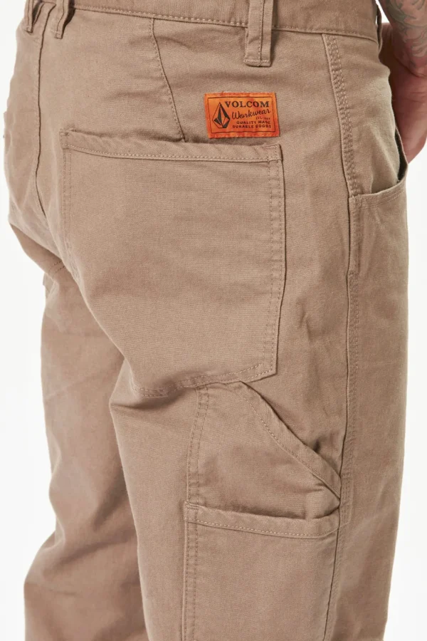 Pants-VOLCOM CALIPER WORK PANT - BRINDLE