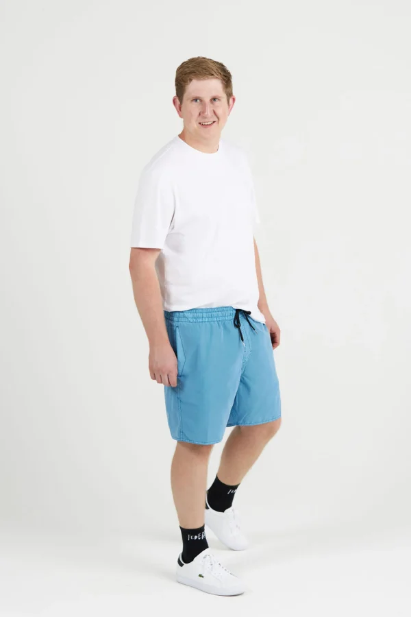 Shorts-VOLCOM CENTER TRUNK 17 BLUE DRIFT