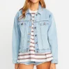 Coats & Jackets-VOLCOM COCO HO DENIM JACKET - ICE