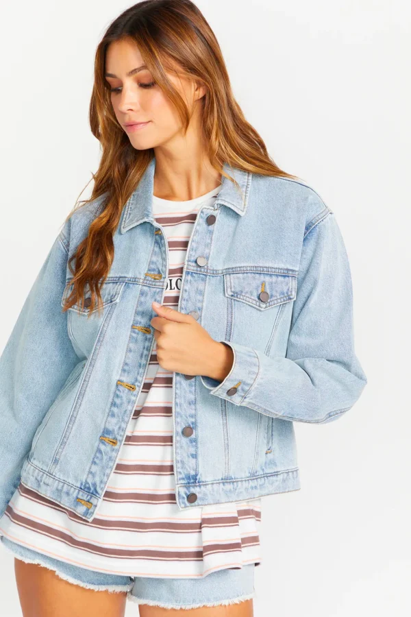 Coats & Jackets-VOLCOM COCO HO DENIM JACKET - ICE