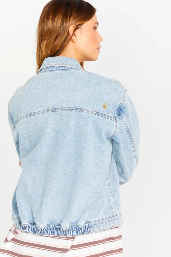 Coats & Jackets-VOLCOM COCO HO DENIM JACKET - ICE