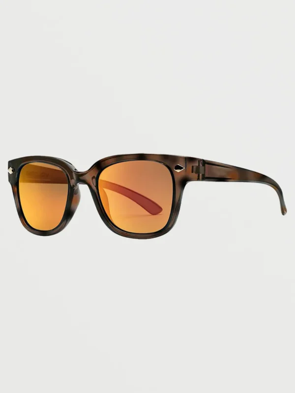 Sunglasses | Sunglasses-VOLCOM EYEWEAR FREESTYLE SUNGLASSES GLOSS TORT/HEAT MIRROR