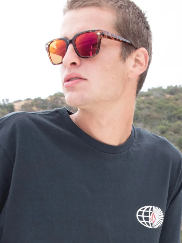Sunglasses | Sunglasses-VOLCOM EYEWEAR FREESTYLE SUNGLASSES GLOSS TORT/HEAT MIRROR