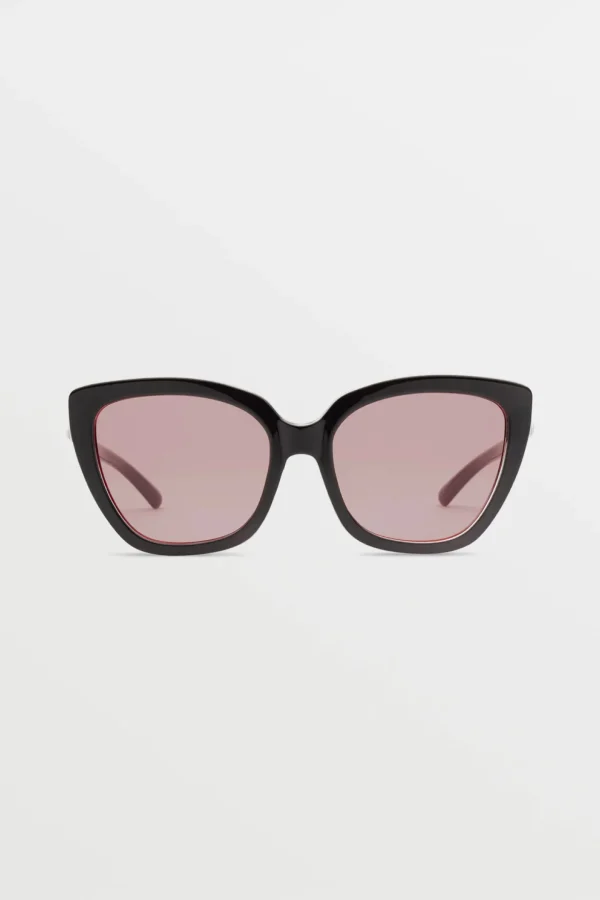 Sunglasses | Sunglasses-VOLCOM EYEWEAR MILLI SUNGLASSES - BLACK/LIGHT ROSE