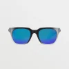 Sunglasses | Sunglasses-VOLCOM EYEWEAR MORPH SUNGLASSES MATTE CLEAR/ GRY BLUE MIRROR