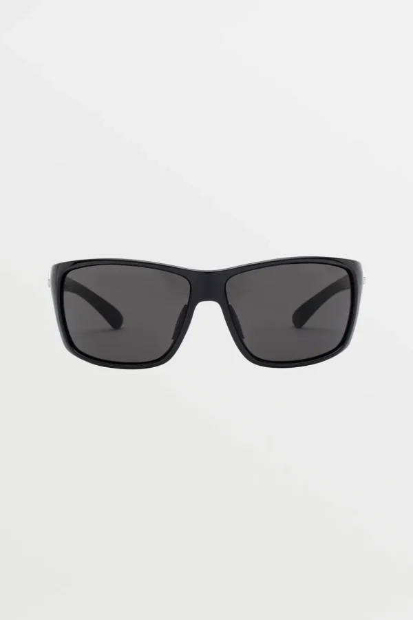 Sunglasses | Sunglasses-VOLCOM EYEWEAR ROLL SUNGLASSES - GLOSS BLACK/GRAY
