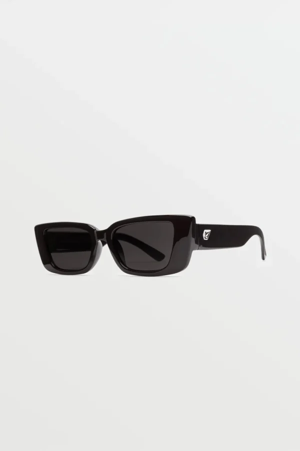 Sunglasses | Sunglasses-VOLCOM EYEWEAR STRANGE LAND SUNGLASSES - GREY GLOSS BLACK