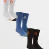 Socks | Socks-VOLCOM FULL STONE CREW SOCKS 3PK BBY
