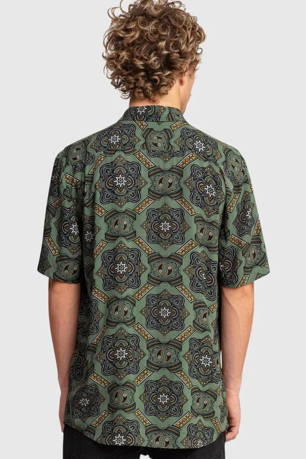 Shirts-VOLCOM GAZER SHORT SLEEVE SHIRT - AGAVE